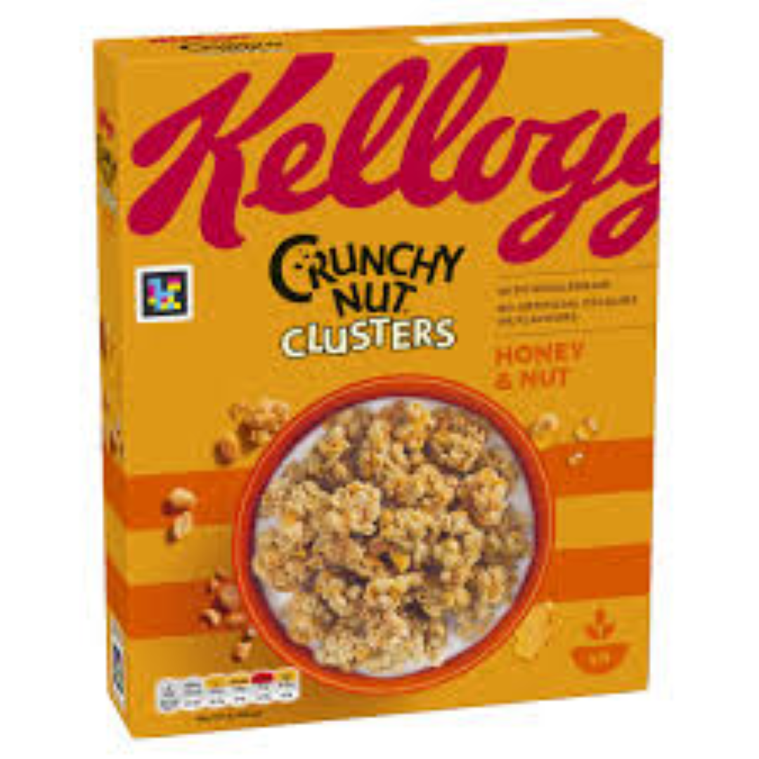 KELLOGGS CRUNCHY NUT CLUSTERS HONEY NUT 400G